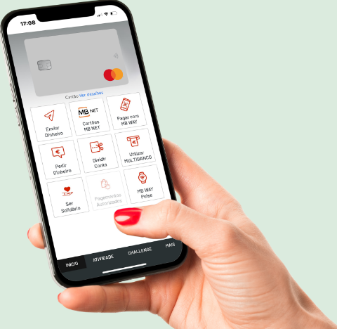 Usar o cartão  de crédito com o MB Way